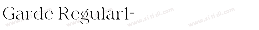 Garde Regular1字体转换